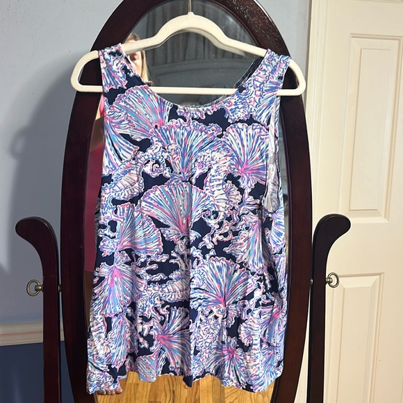 PREOWNED Lilly Pulitzer Kristin Tank - Deep Sea Navy - XL - Picture 1 of 4